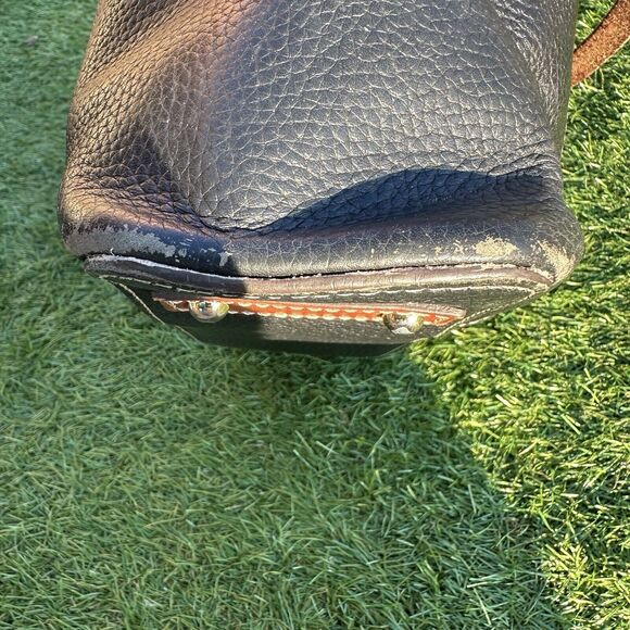 Dooney and Bourke‎ Lexington Shopper Black Brown Genuine Pebble Leather - Picture 10 of 16